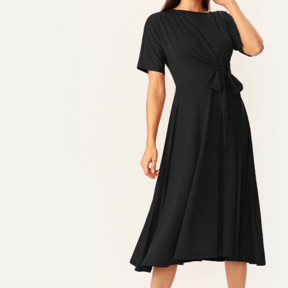 SHEIN Black Tie Maxi Small